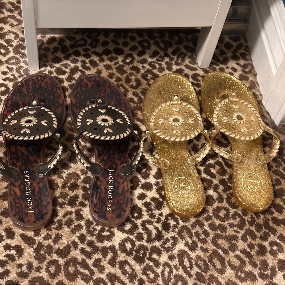 Jack Rogers Women's Sandals - Black and Gold